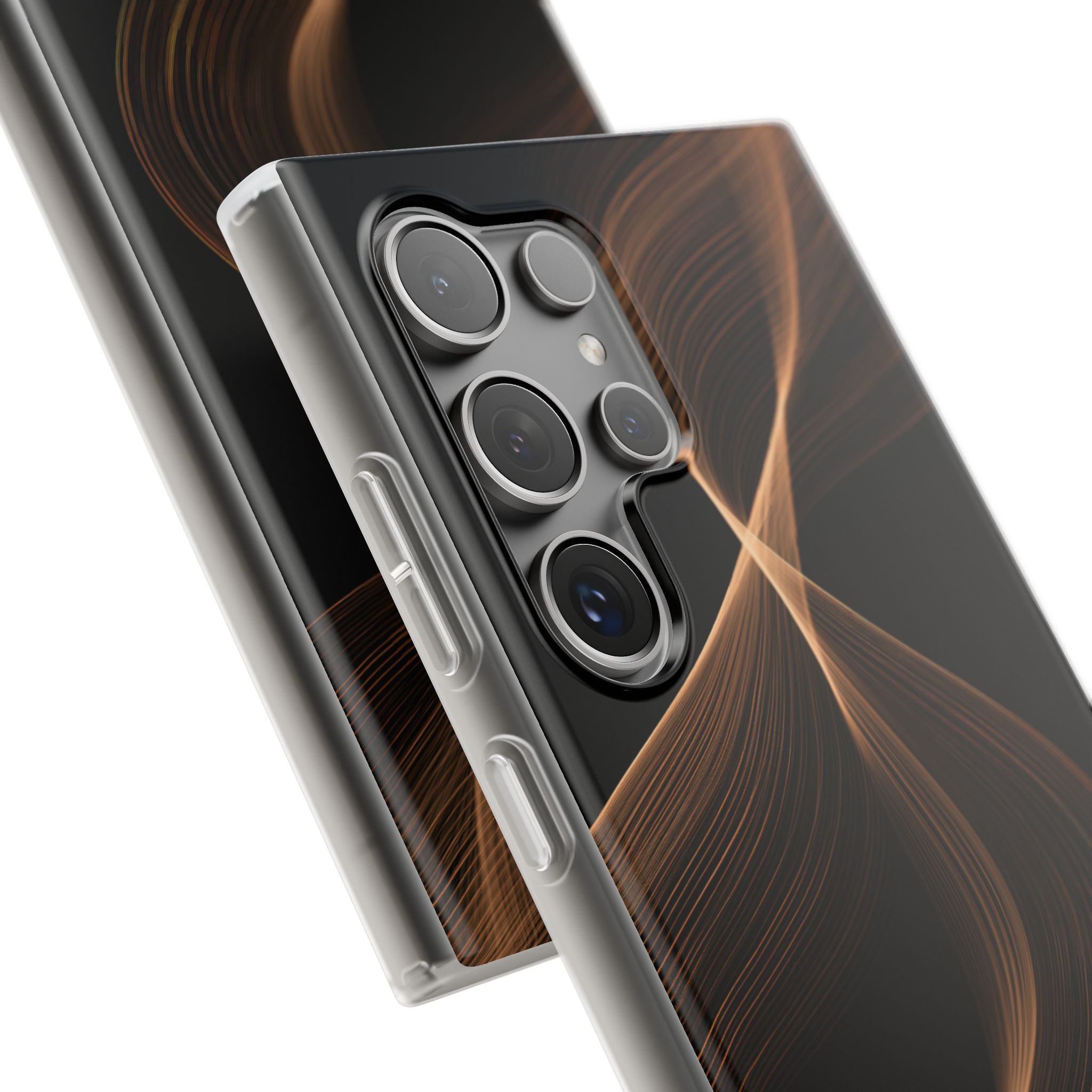 Brown Lite Phone Case for Samsung - Copper Silk Wave