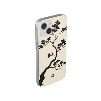 Beige Lite Phone Case for iPhone - Obsidian Bonsai Silhouette