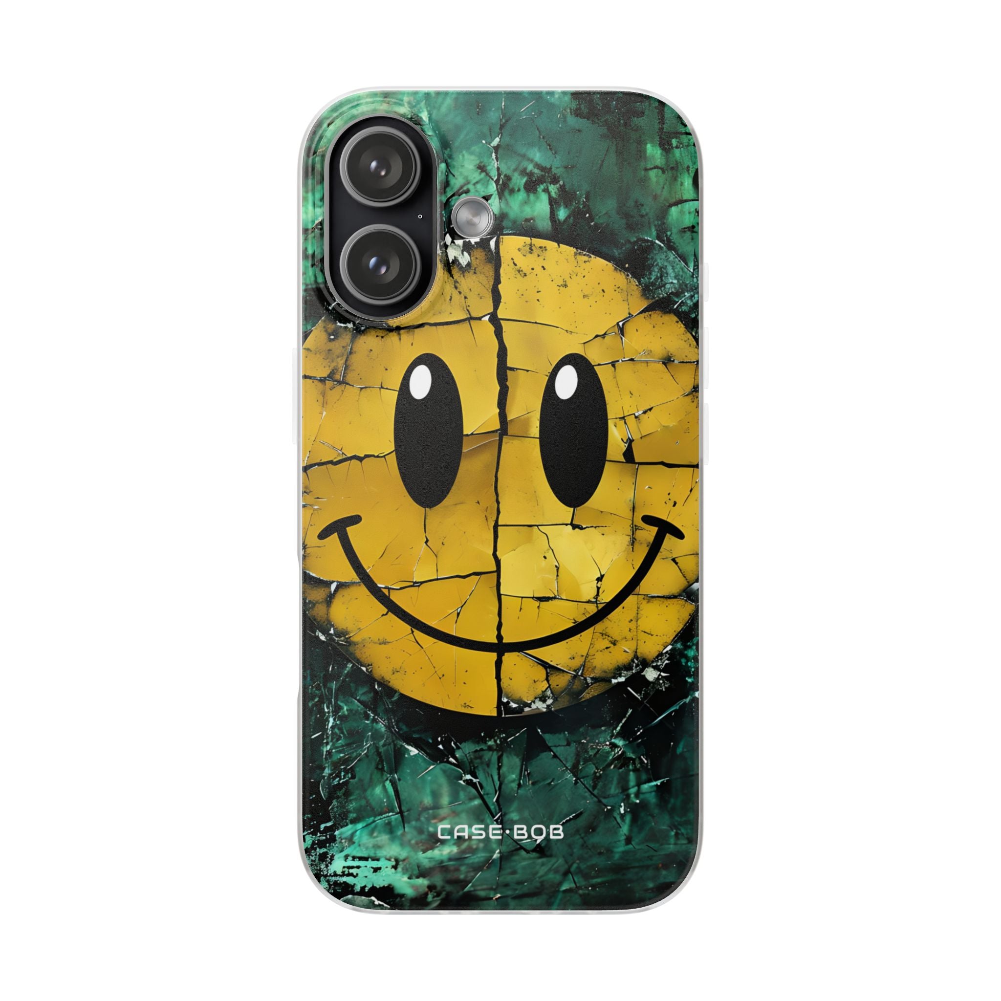 Cracked Smiley iPhone 17 Case - Soft - CASE•BOB
