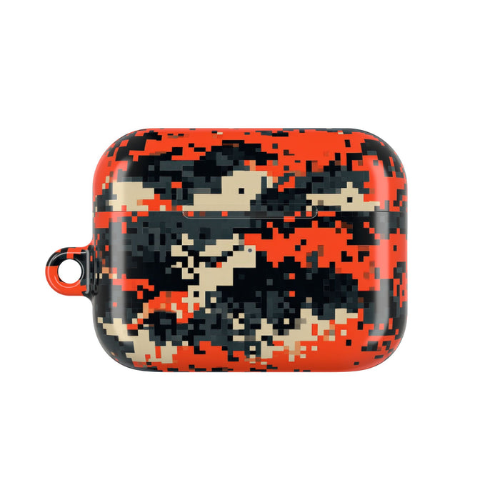 Signal Pixel Camo · Hard Case for AirPods & AirPods Pro · Orange