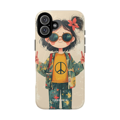 Peace Pigtails iPhone 16 Plus Skal - Tough+