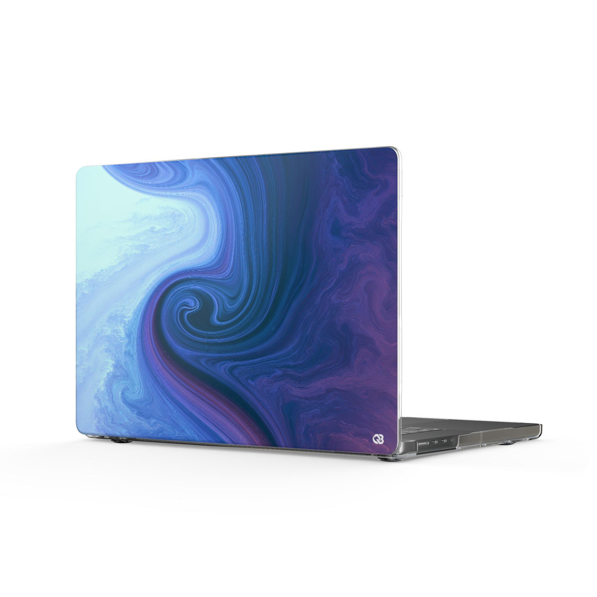 Azure Fluid Swirl · Clear Hard Case for MacBook · Blue