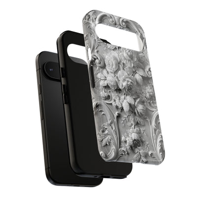 Rococo Marble Rose · Tough Phone Case for Pixel ·  White