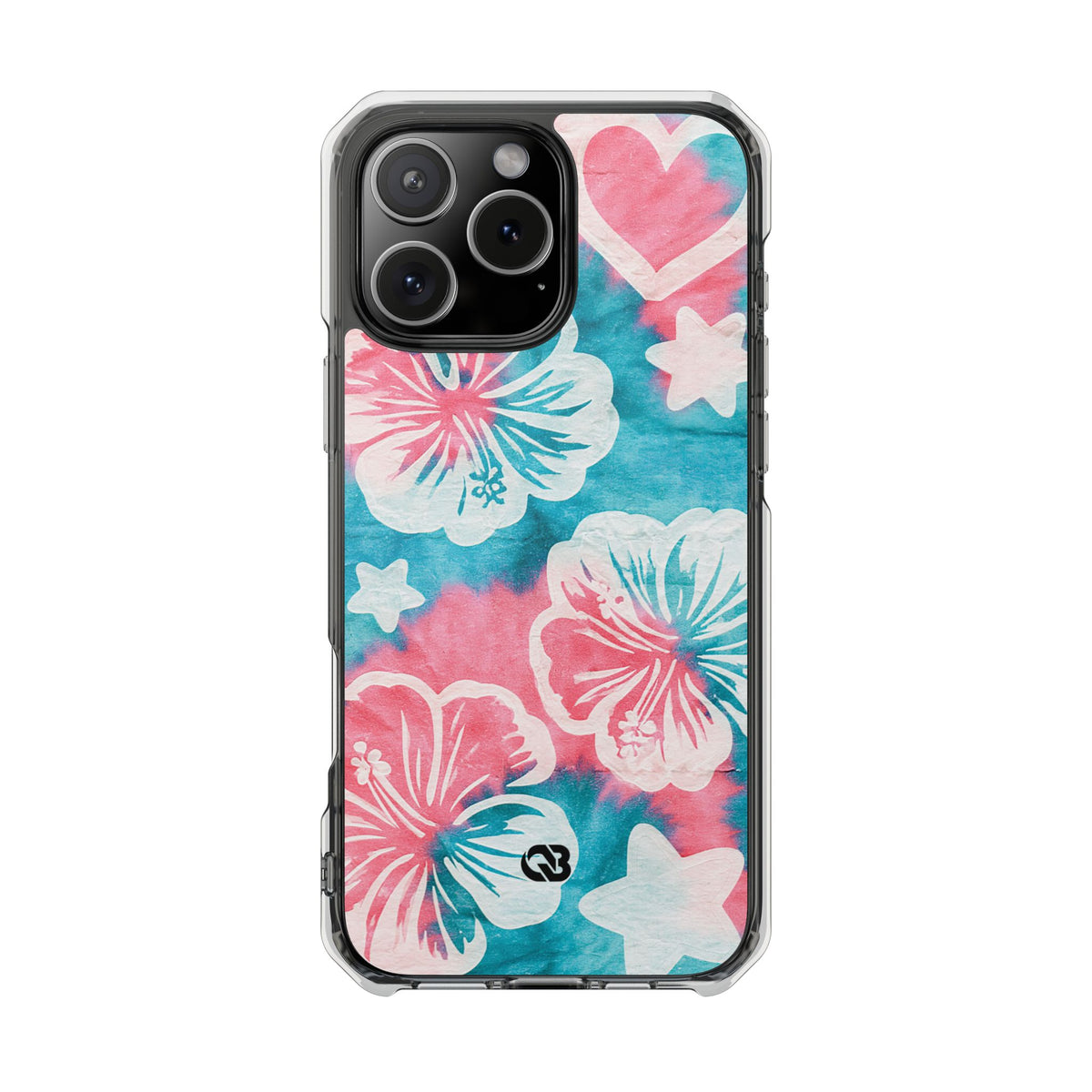 Tropical Hibiscus Bloom · Clear Impact Magnetic Phone Case for iPhone · Teal