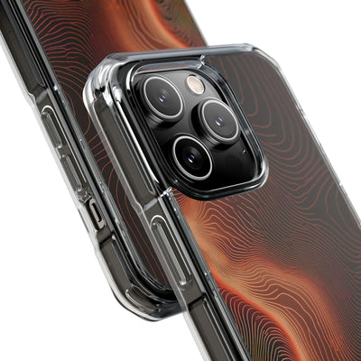Caldera Ridge · Clear Impact Magnetic Phone Case for iPhone · Orange