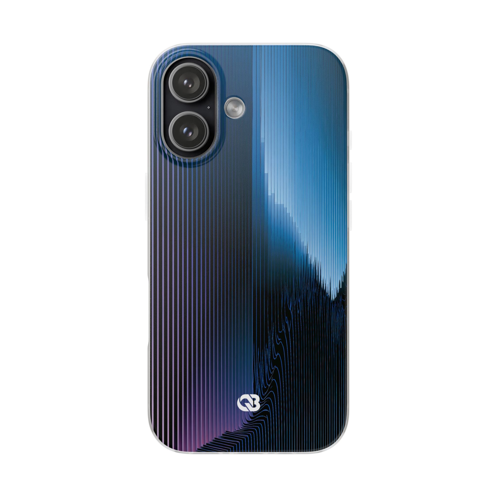 Blue Lite Phone Case for iPhone - Indigo Distortion Wave