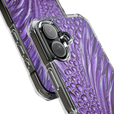 Violet Liquid Gel · Clear Impact Magnetic Phone Case for iPhone · Purple