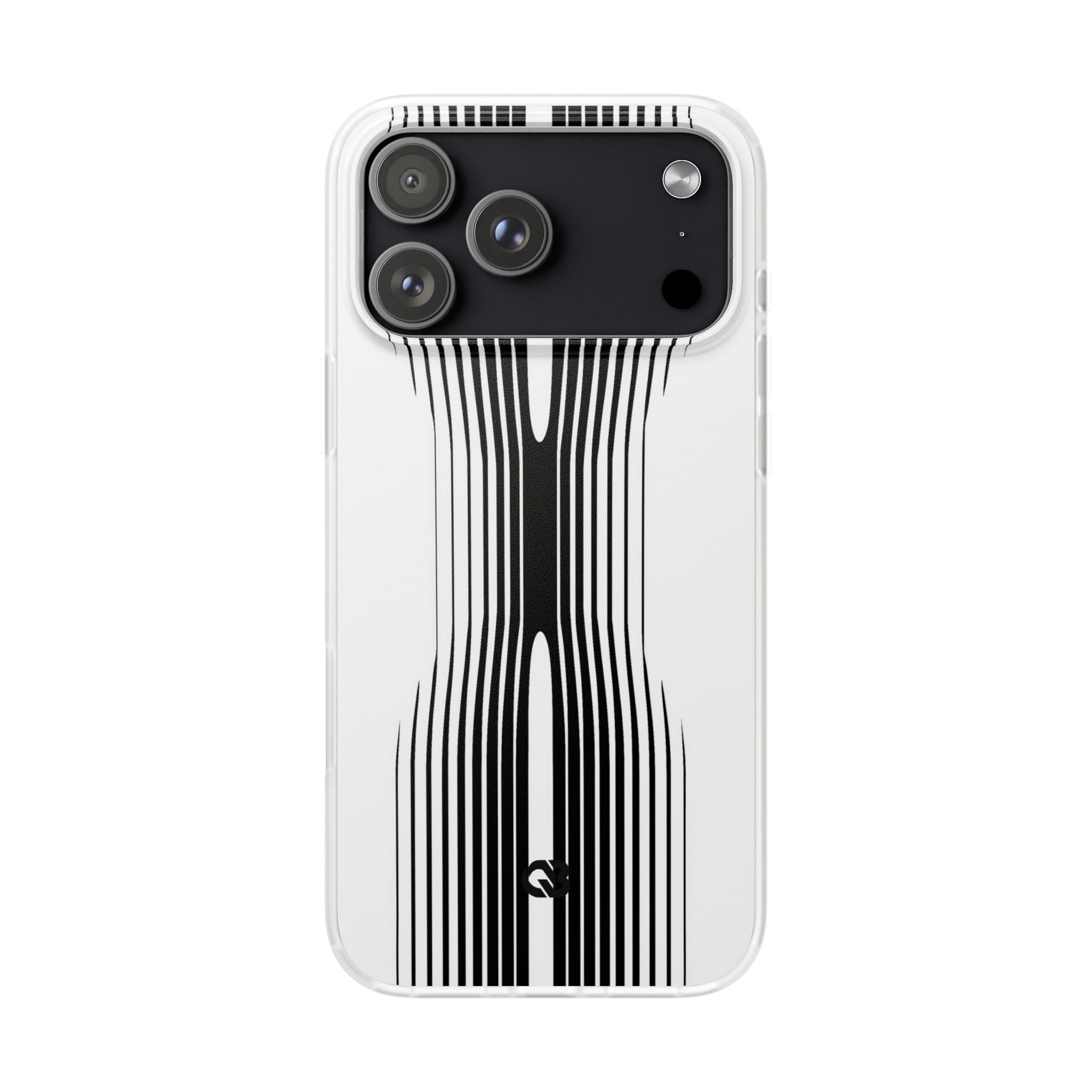 White Lite Phone Case for iPhone - Kinetic Mono Distortion