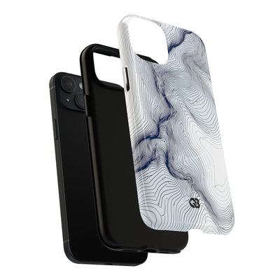 White Tough 2.0 Magsafe Phone Case for iPhone - Nordic Ridge Topo