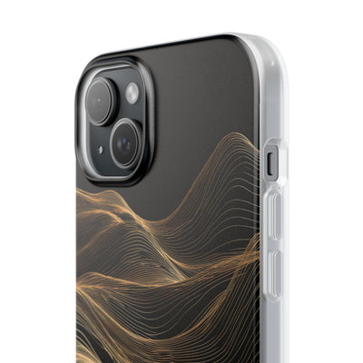 Black Lite Phone Case for iPhone - Copper Topo Ridge