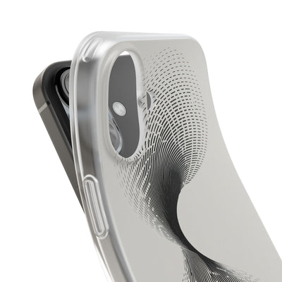 White Lite Phone Case for iPhone - Linear Torsion Grid