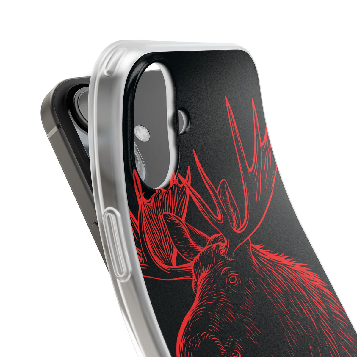 Nordic Elk · Lite Phone Case for iPhone ·  Black