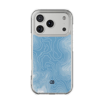 Blue Impact MagSafe Phone Case for iPhone - Glacial Ridge Topo
