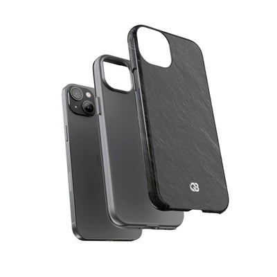 Black Tough Phone Case for iPhone - Raw Obsidian Slate