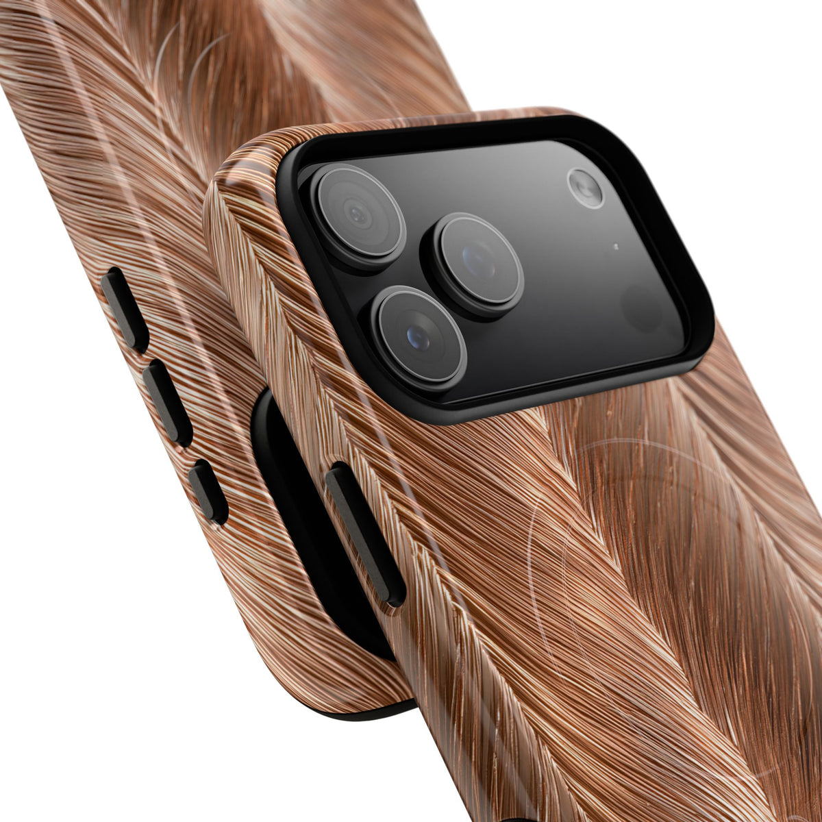 Rose Gold Weave · Tough 2.0 Magnetic Phone Case for iPhone · Brown