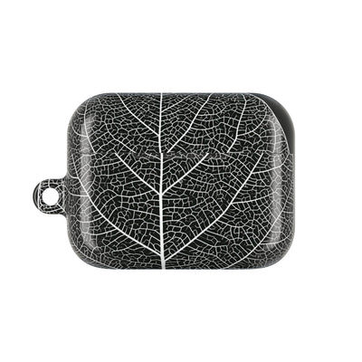 Monochrome Leaf Skeleton · Hard Case for AirPods & AirPods Pro · Black