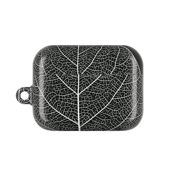 Monochrome Leaf Skeleton · Hard Case for AirPods & AirPods Pro · Black