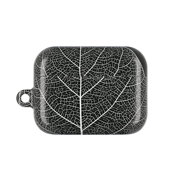 Monochrome Leaf Skeleton · Hard Case for AirPods & AirPods Pro · Black