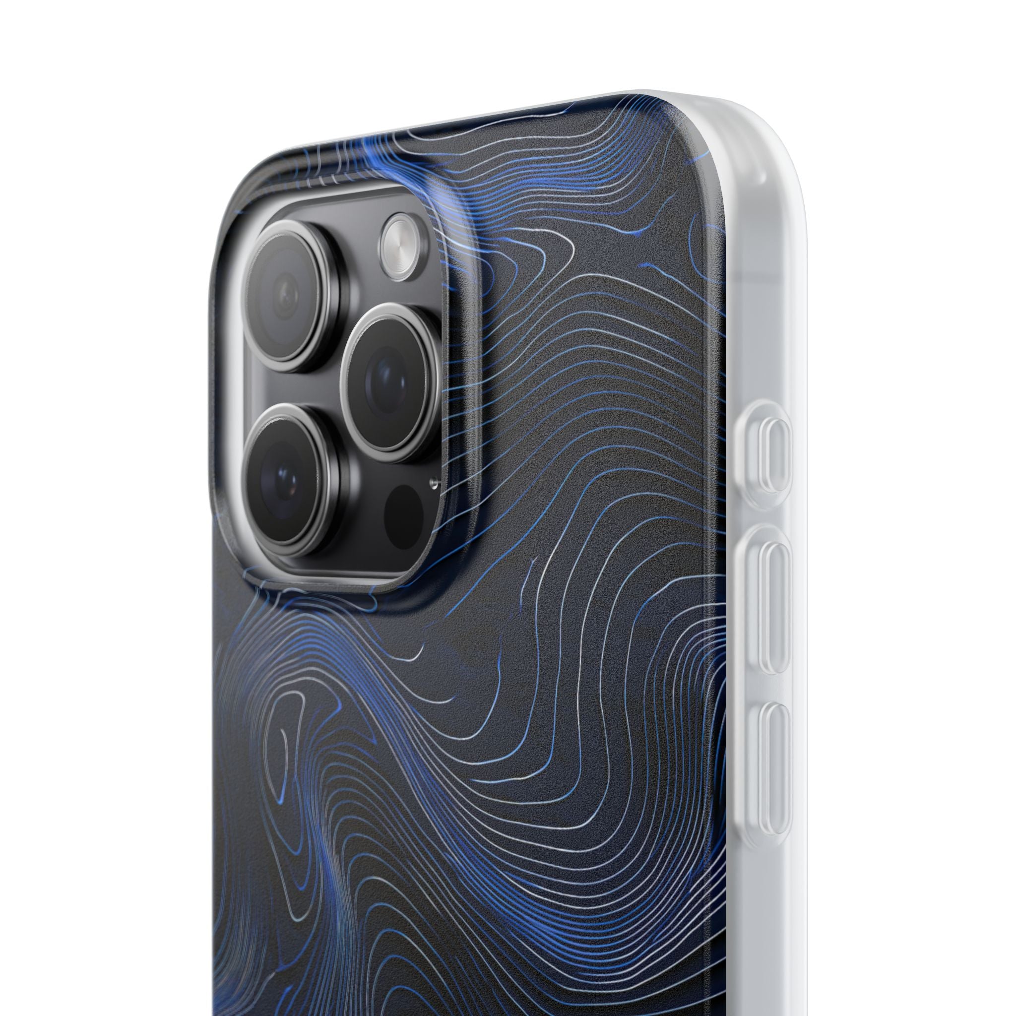 Blue Lite Phone Case for iPhone - Cobalt Contour Ridge