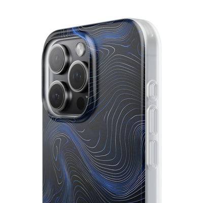 Blue Lite Phone Case for iPhone - Cobalt Contour Ridge