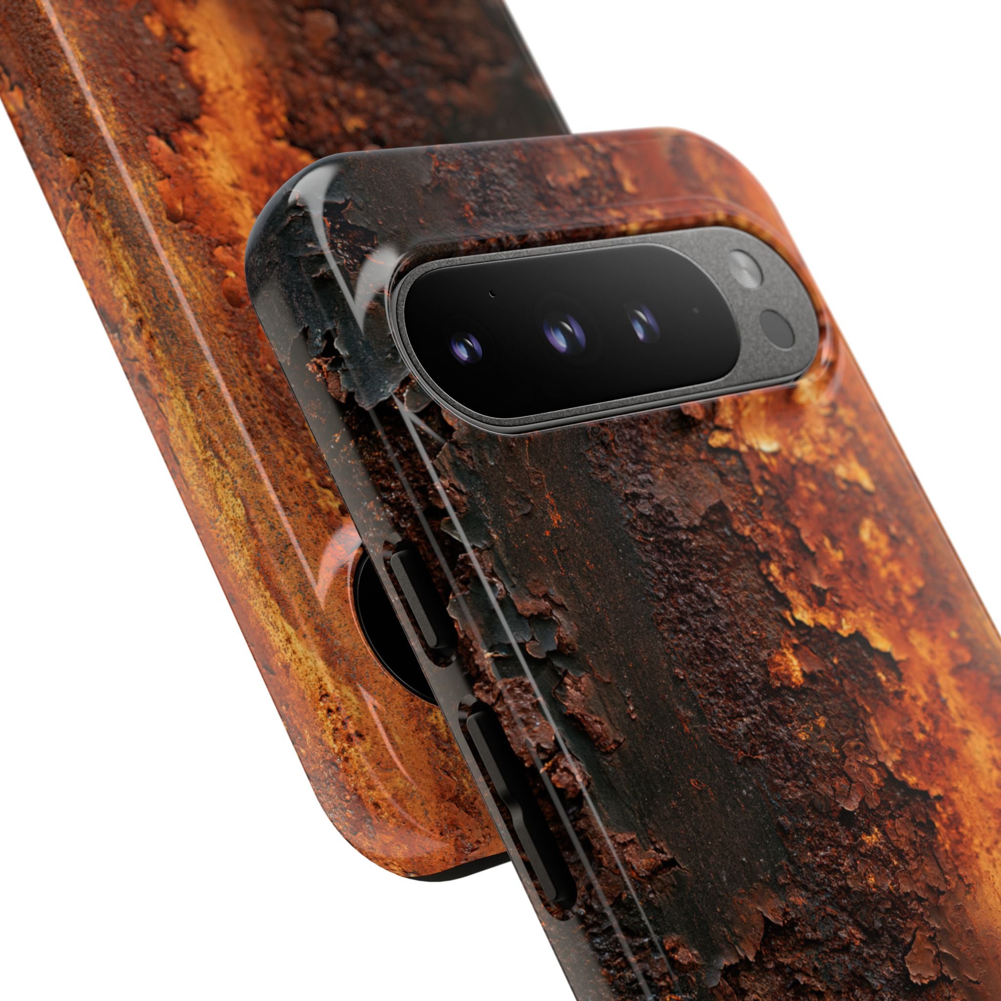 Orange Tough Phone Case for Google Pixel - Oxidized Iron Crust