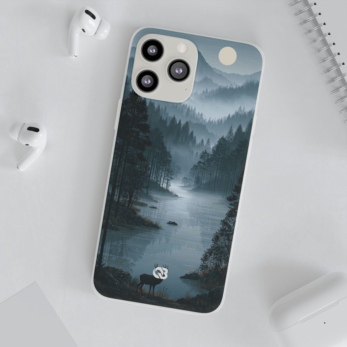 Silent Nordic Fjord · Lite Phone Case for iPhone ·  Blue