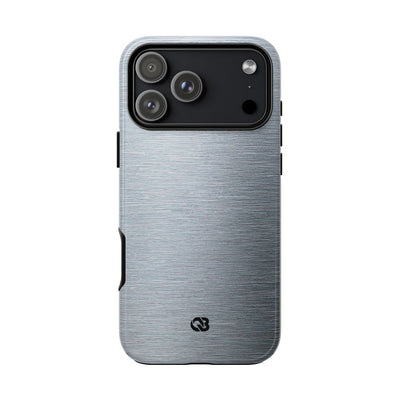 Brushed Aluminum · Tough Phone Case for iPhone · Silver