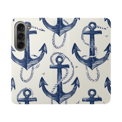 Blue Anchor Breeze - Samsung S23 Case - Wallet