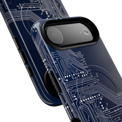 Blue Tough 2.0 Magsafe Phone Case for iPhone - Cobalt Data Stream
