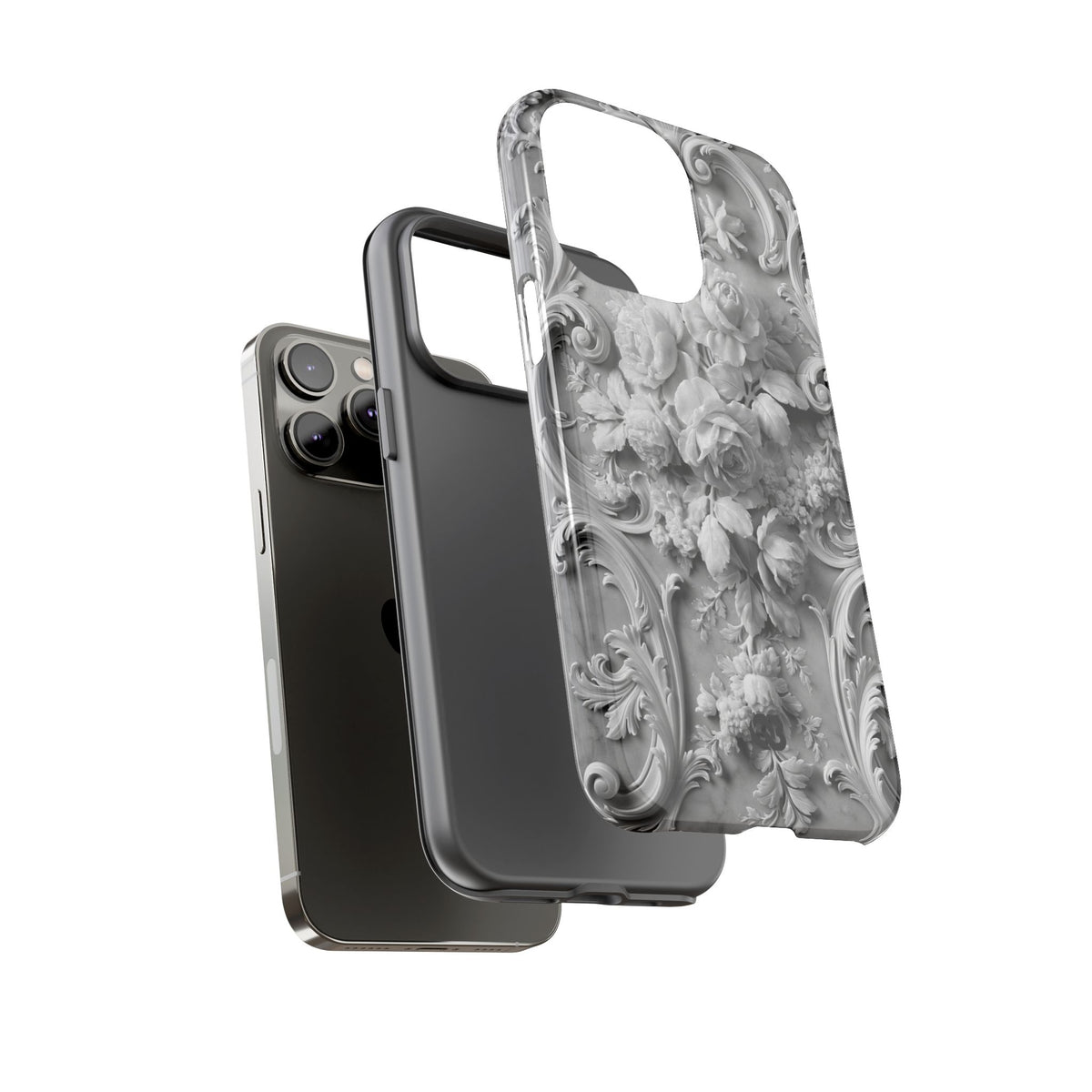 Rococo Marble Rose · Tough Phone Case for iPhone · White