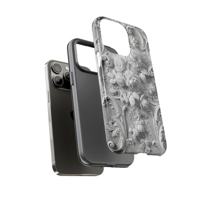 Rococo Marble Rose · Tough Phone Case for iPhone · White