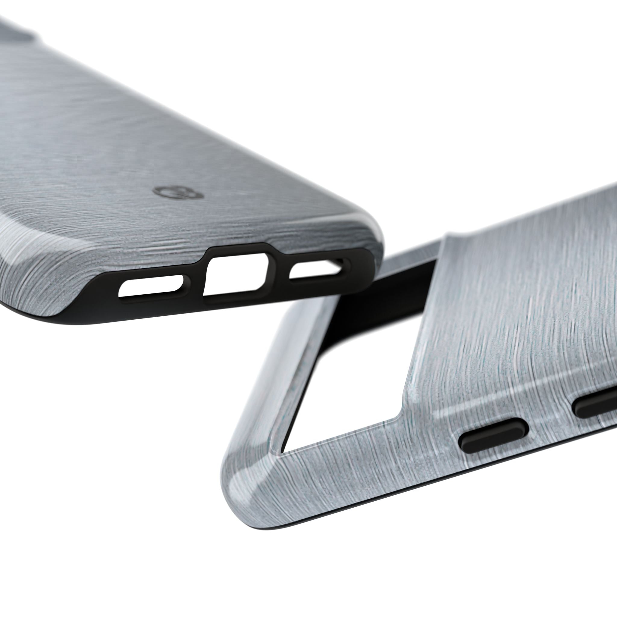 Silver Tough Phone Case for Google Pixel - Satin Chrome Grain