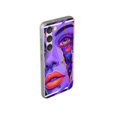Violet Cosmic Gaze · Soft Custodia per Samsung