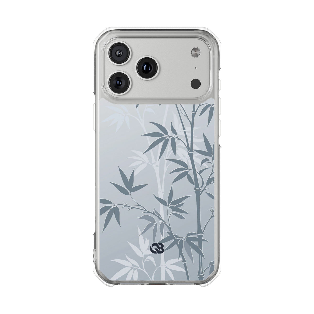 Misty Bamboo Grove · Clear Impact Magnetic Phone Case for iPhone ·  Blue