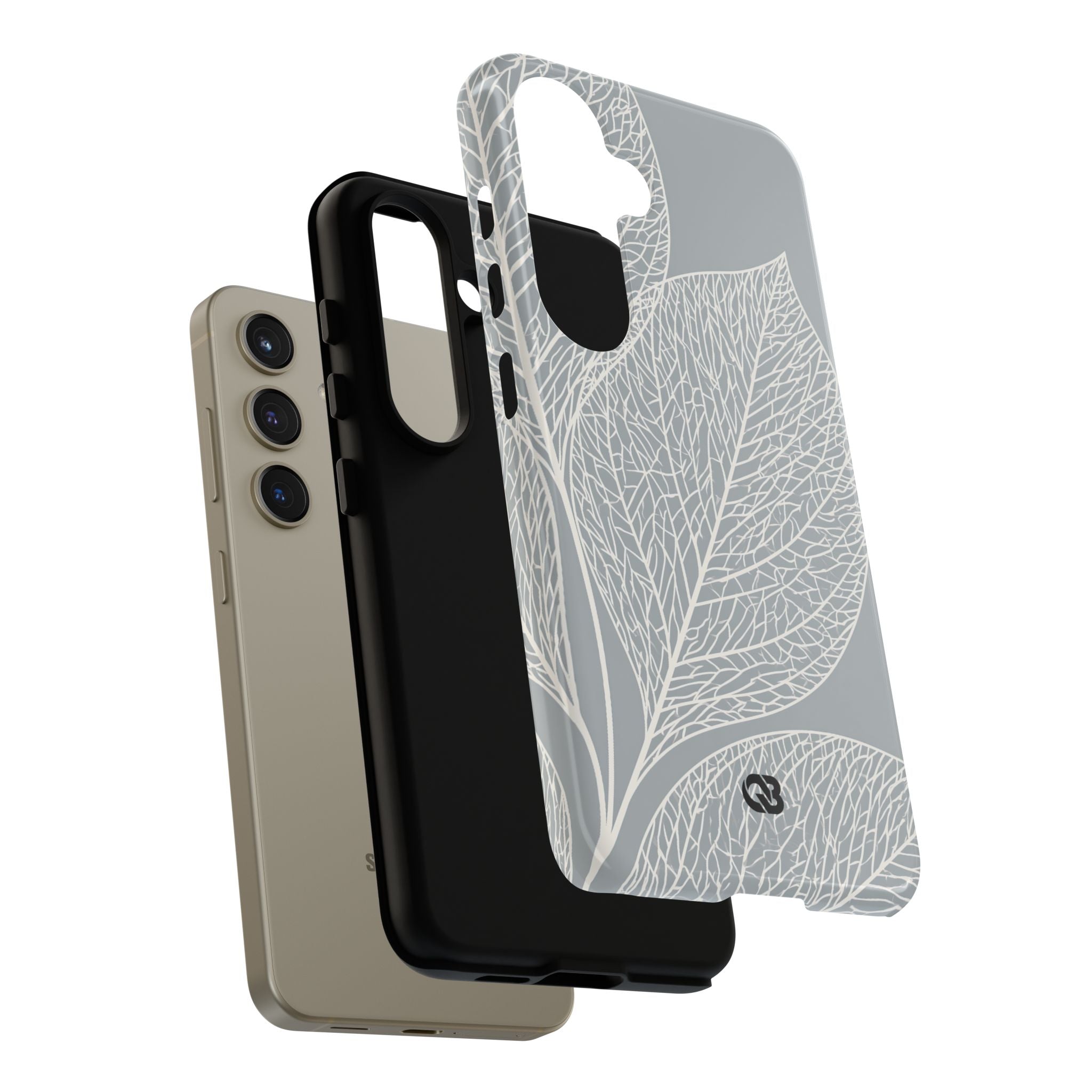Grey Tough Phone Case for Samsung - Frosted Ash Veins