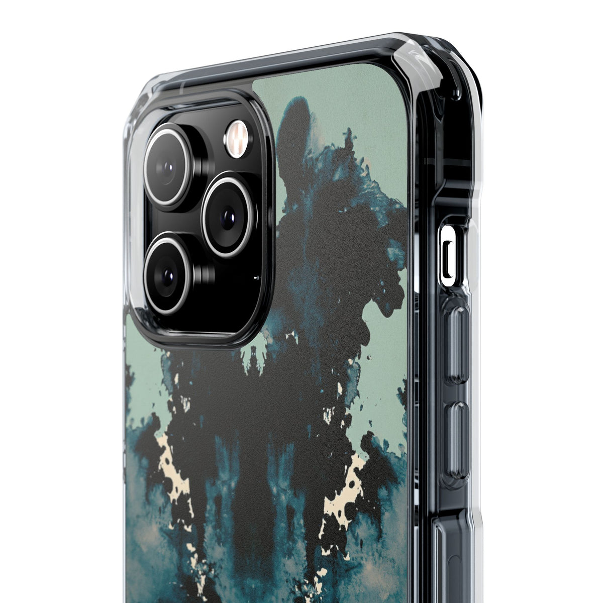 Rorschach Ink Void · Clear Impact Magnetic Phone Case for iPhone ·  Black