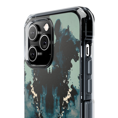 Rorschach Ink Void · Clear Impact Magnetic Phone Case for iPhone ·  Black