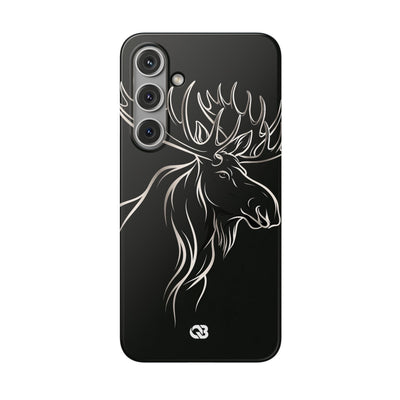 Nordic Moose Contour · Lite Phone Case for Samsung · Black