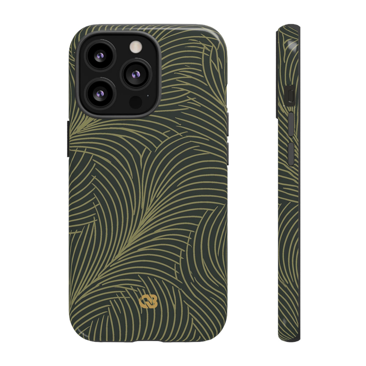 Midnight Palm Frond · Tough Phone Case for iPhone · Green
