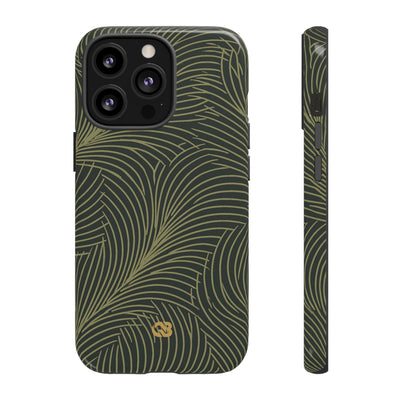 Midnight Palm Frond · Tough Phone Case for iPhone · Green