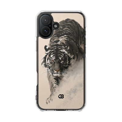 Ink Wash Tiger · Clear Impact Magnetic Phone Case for iPhone · Beige