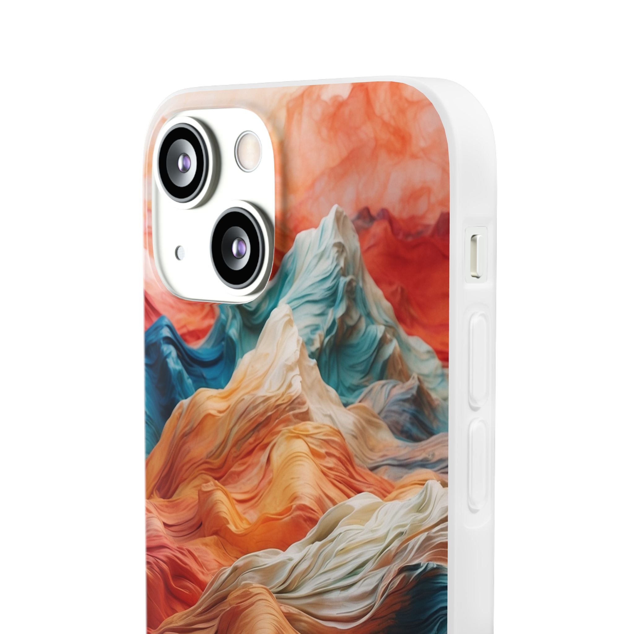 Fabric Peaks Cream iPhone 13 mini Case - Soft