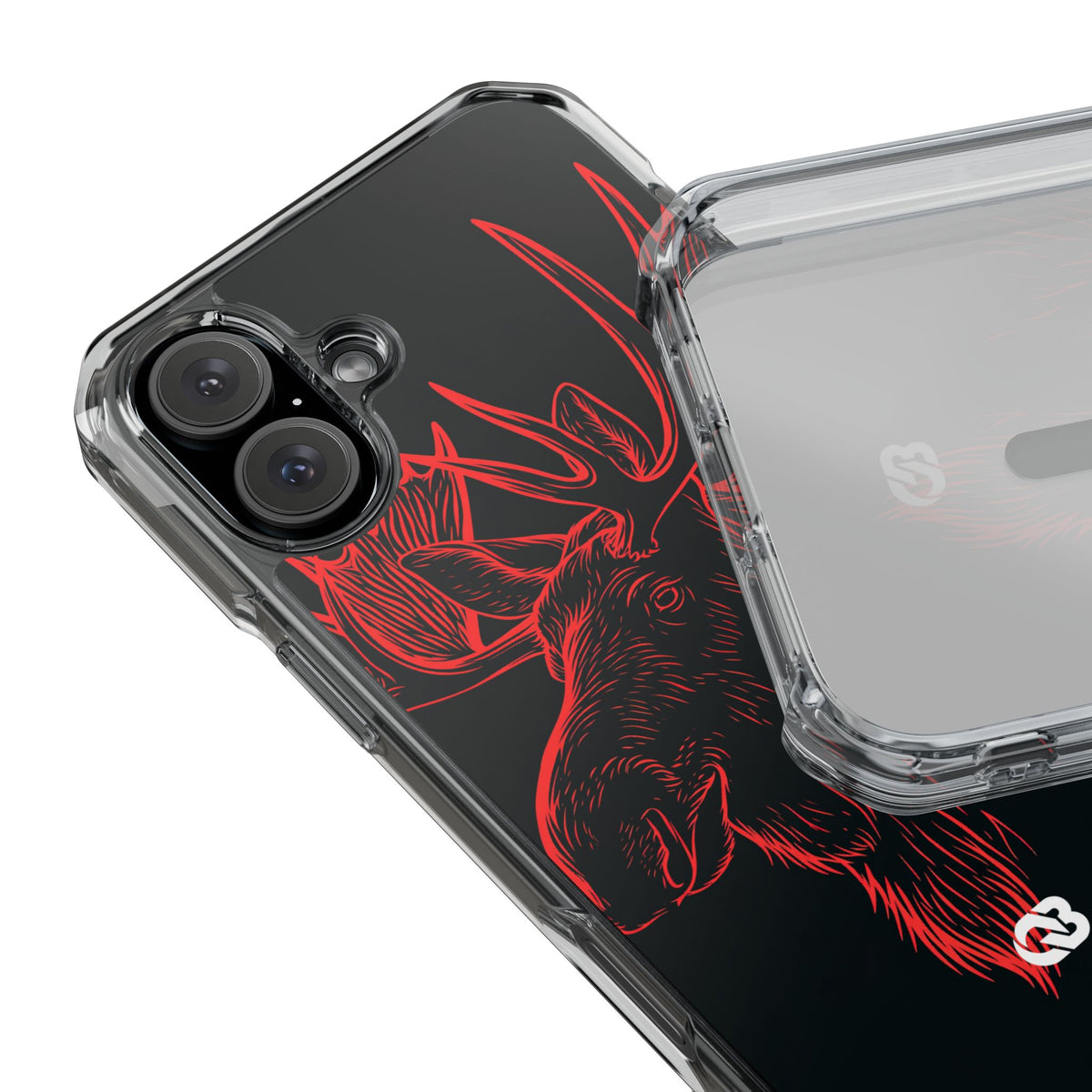 Nordic Elk · Clear Impact Magnetic Phone Case for iPhone · Black