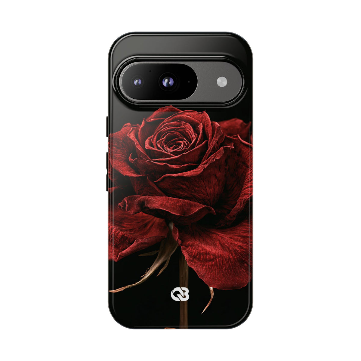 Crimson Noir Rose · Tough Phone Case for Pixel ·  Black