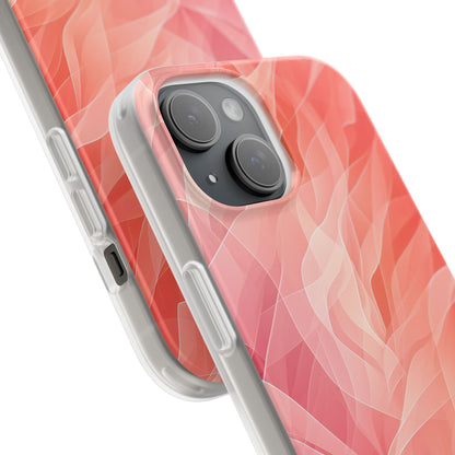 Peach Wave Drift iPhone 15 Case - Soft