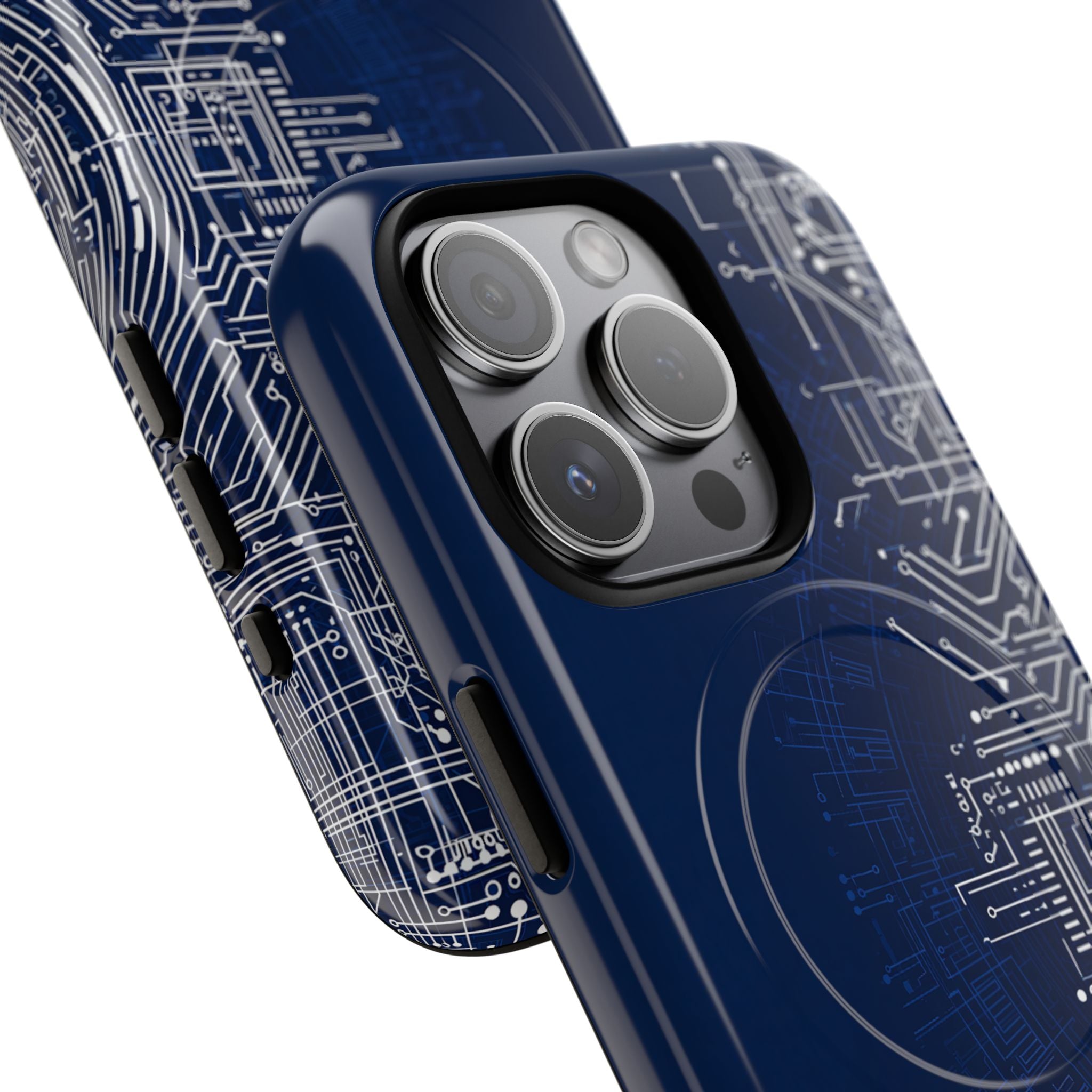 Blue Tough 2.0 Magsafe Phone Case for iPhone - Cobalt Circuit Logic
