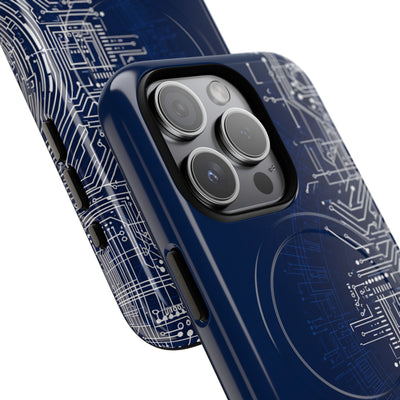 Blue Tough 2.0 Magsafe Phone Case for iPhone - Cobalt Circuit Logic