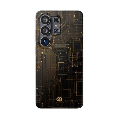 Gold Lite Phone Case for Samsung - Amber Core Mainframe