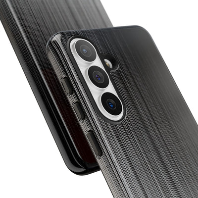 Grey Tough Phone Case for Samsung - Static Vertical Dither