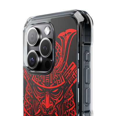 Crimson Kabuto · Clear Impact Magnetic Phone Case for iPhone · Red